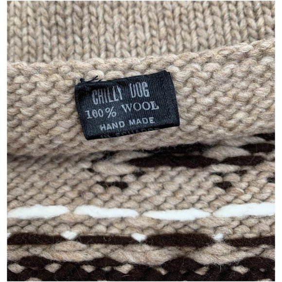 Chilly Dog Hand-Knit Organic Wool Moose Hoodie NWT - Picture 5 of 14